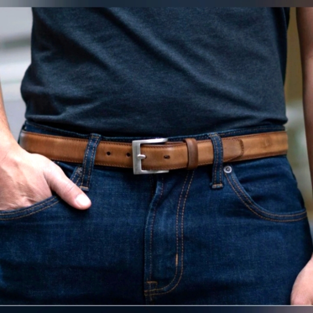 Thursday Men's Classic Leather Belt Size 36